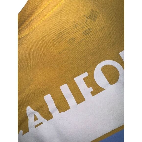 Columbia Men's M Yellow California Graphic Print T-Shirt Short Sleeve - Picture 5 of 7